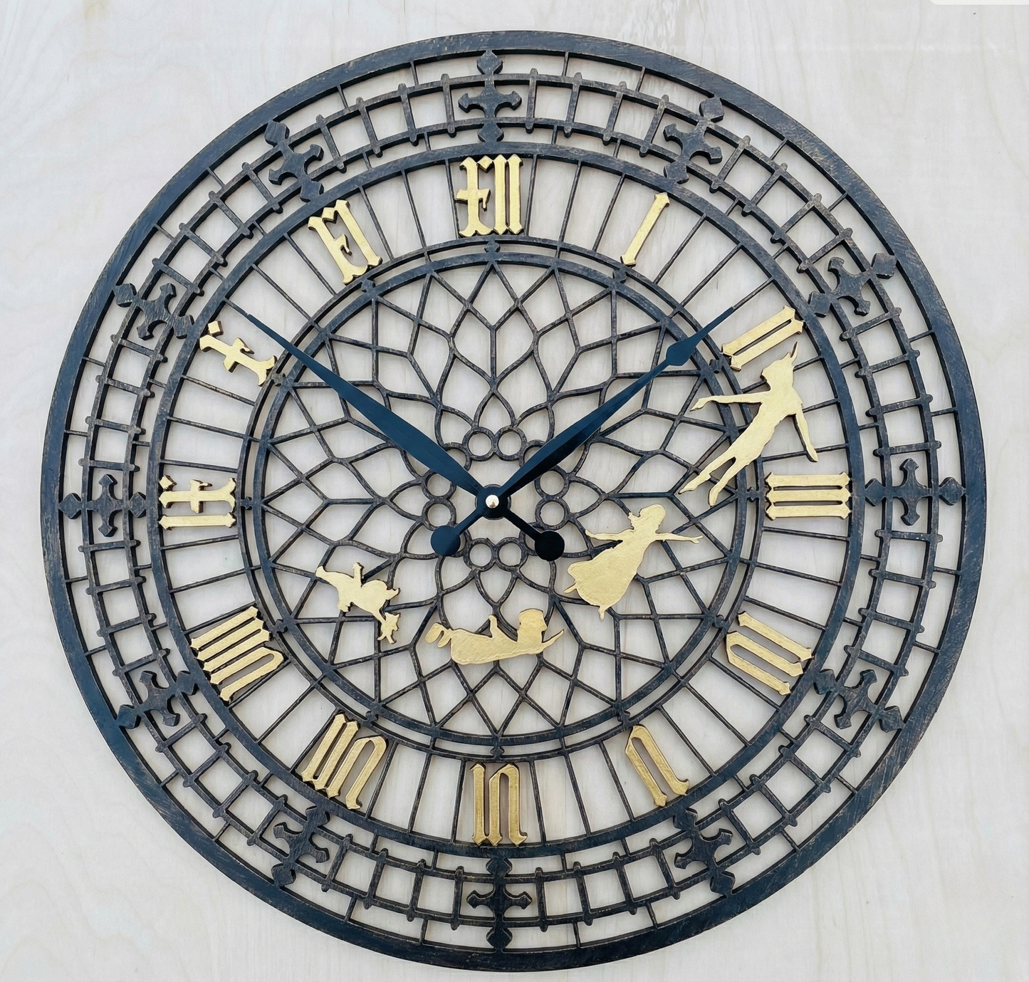 Peter Pan Wooden Clock