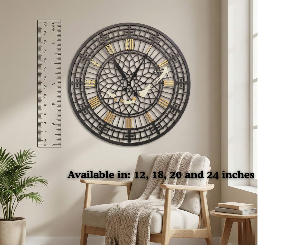 Peter Pan Wooden Clock